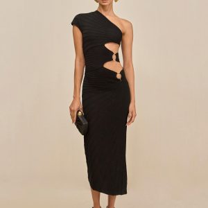 LURENZ KNIT DRESS - BLACK