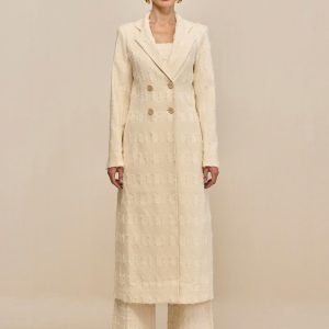 DILAN COAT - OFF WHITE MULTI
