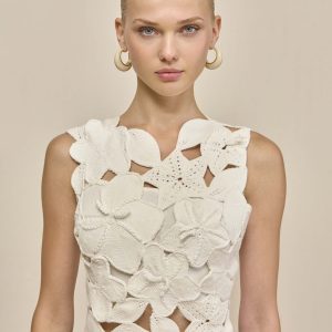 HARRINGTON CROCHET TOP - OFF WHITE
