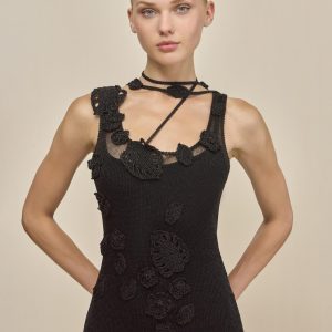PEMMA KNIT DRESS - BLACK