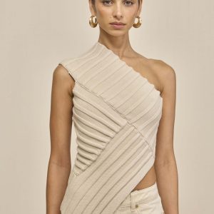 DEL KNIT TOP - MUSHROOM