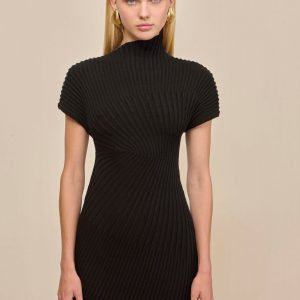 LUKA KNIT DRESS - BLACK