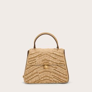 SYBIL CROSSBODY BAG - NATURAL WOOD BEAD MULTI