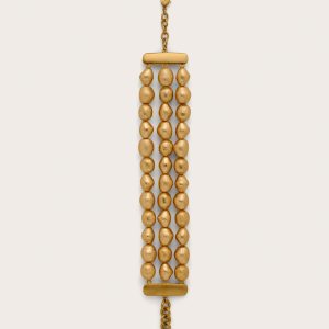 NORA ANKLET - GOLD FOILED WOOD