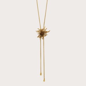 OCTAVIA BOLO NECKLACE - ANTIQUE BRASS