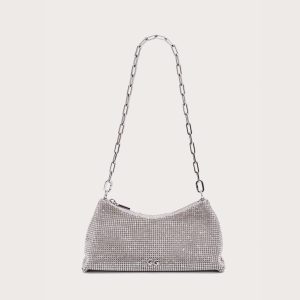 OSA RHINESTONE SHOULDER BAG - CLEAR