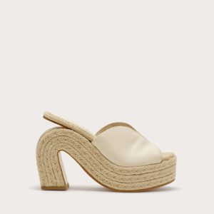 PHOEBE PLATFORM SANDAL - OFF WHITE