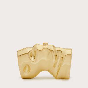 SCRUNCH CLUTCH - SHINY GOLD