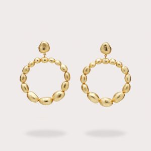 SIRA EARRING - GOLD FOILED WOOD