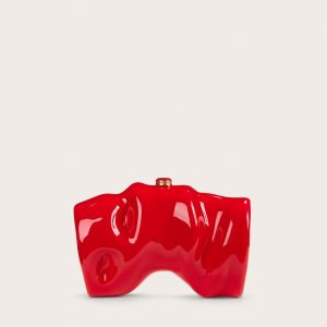 SCRUNCH CLUTCH - VERMILION