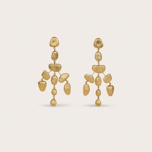 SLOANE EARRING - GOLD FOILED WOOD