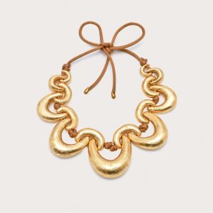 TAYLOR CHOKER - GOLD FOILED WOOD