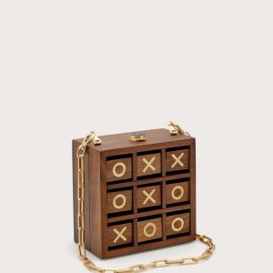 TIC TAC TOE CLUTCH - WALNUT