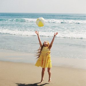 KIDS LEILAH DRESS - DAFFODIL