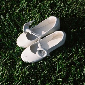 KIDS MIMI BALLET FLAT - ANTIQUE WHITE